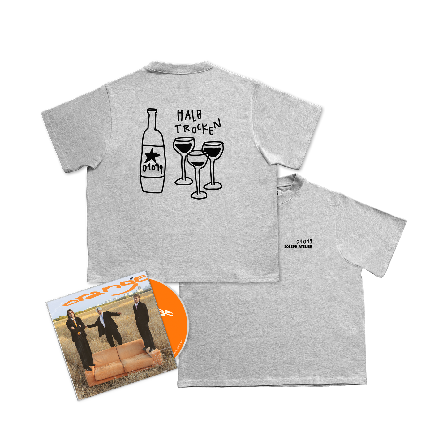"Halbtrocken" - Shirt Bundle zu orange - Joseph Atelier x 01099